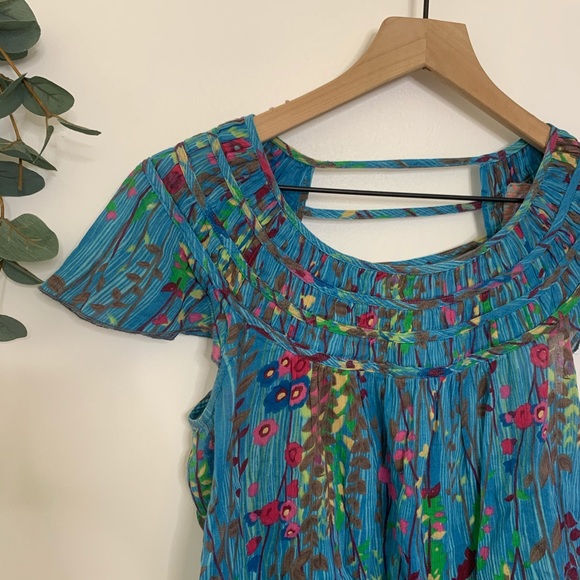 Free People floral semi sheer top - Picture 2 of 8